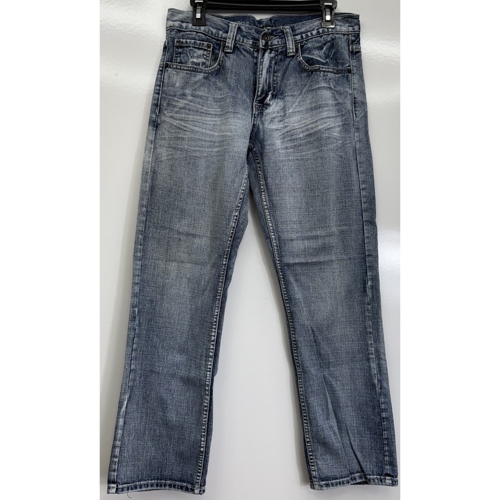 Urban Pipeline Mens Straight Jeans Tag 29x30 Fits 31x29 Faded Grunge Flaws